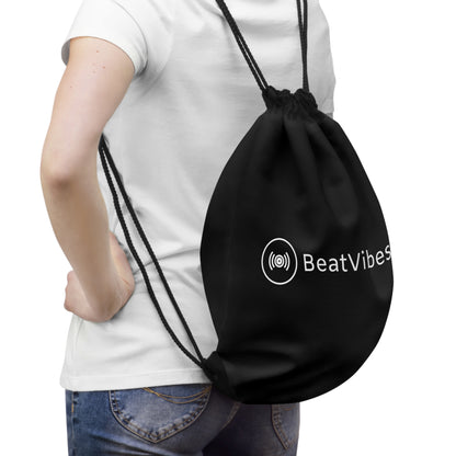 BeatVibes Black Drawstring Bag