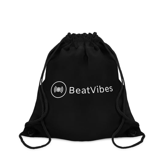 BeatVibes Black Drawstring Bag